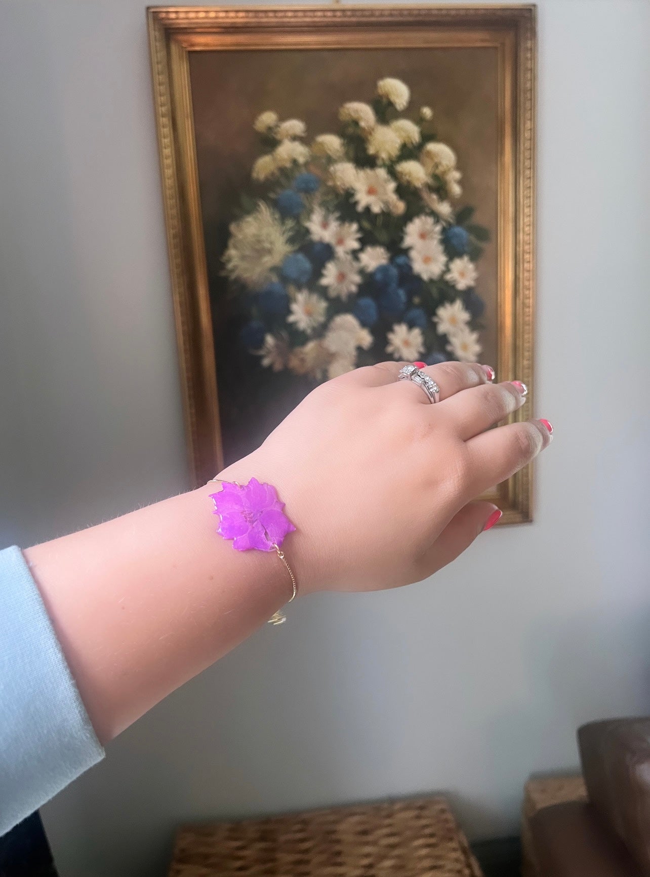 Purple Larkspur| Adjustable Bracelet