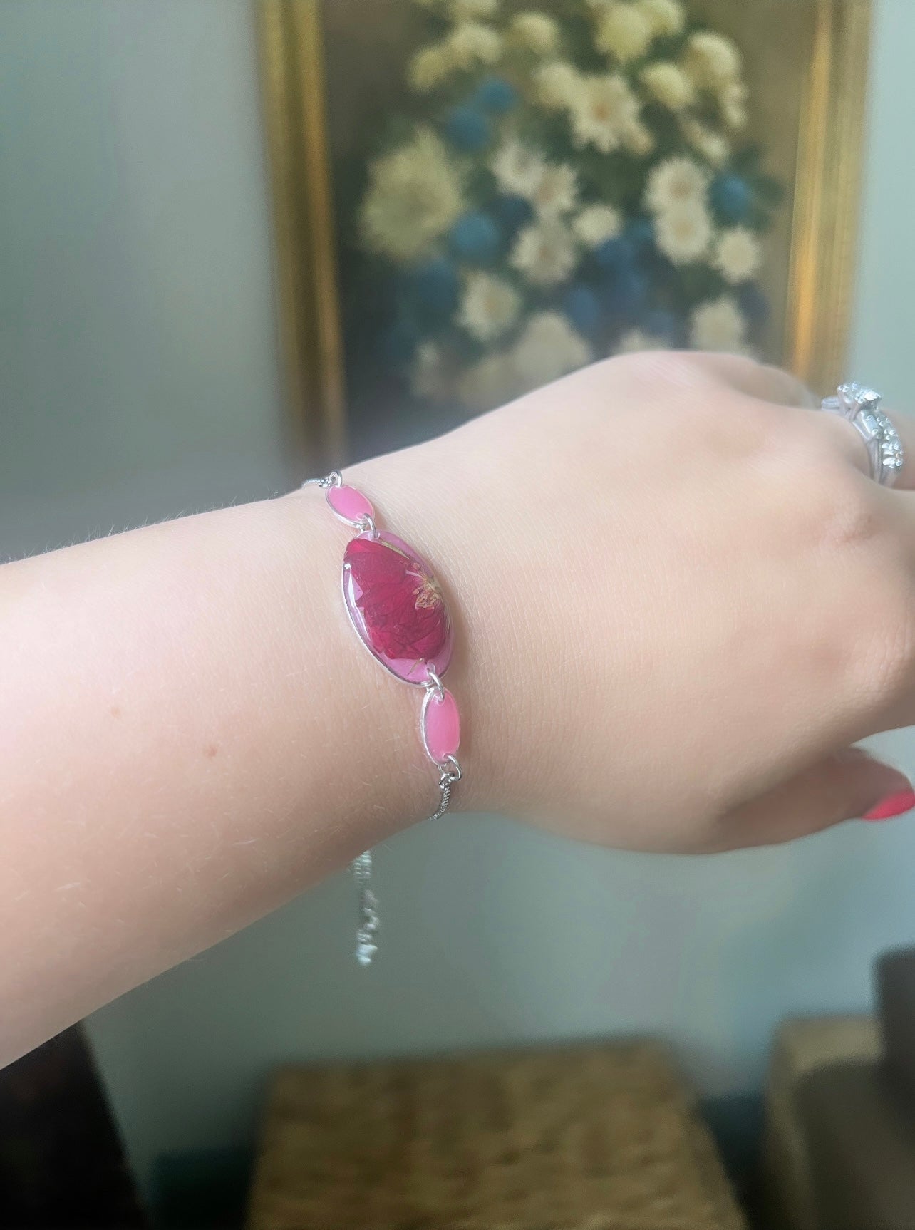 Pink Adjustable Bracelet| Rose