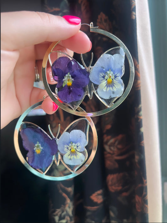Butterfly Hoops| Pansy