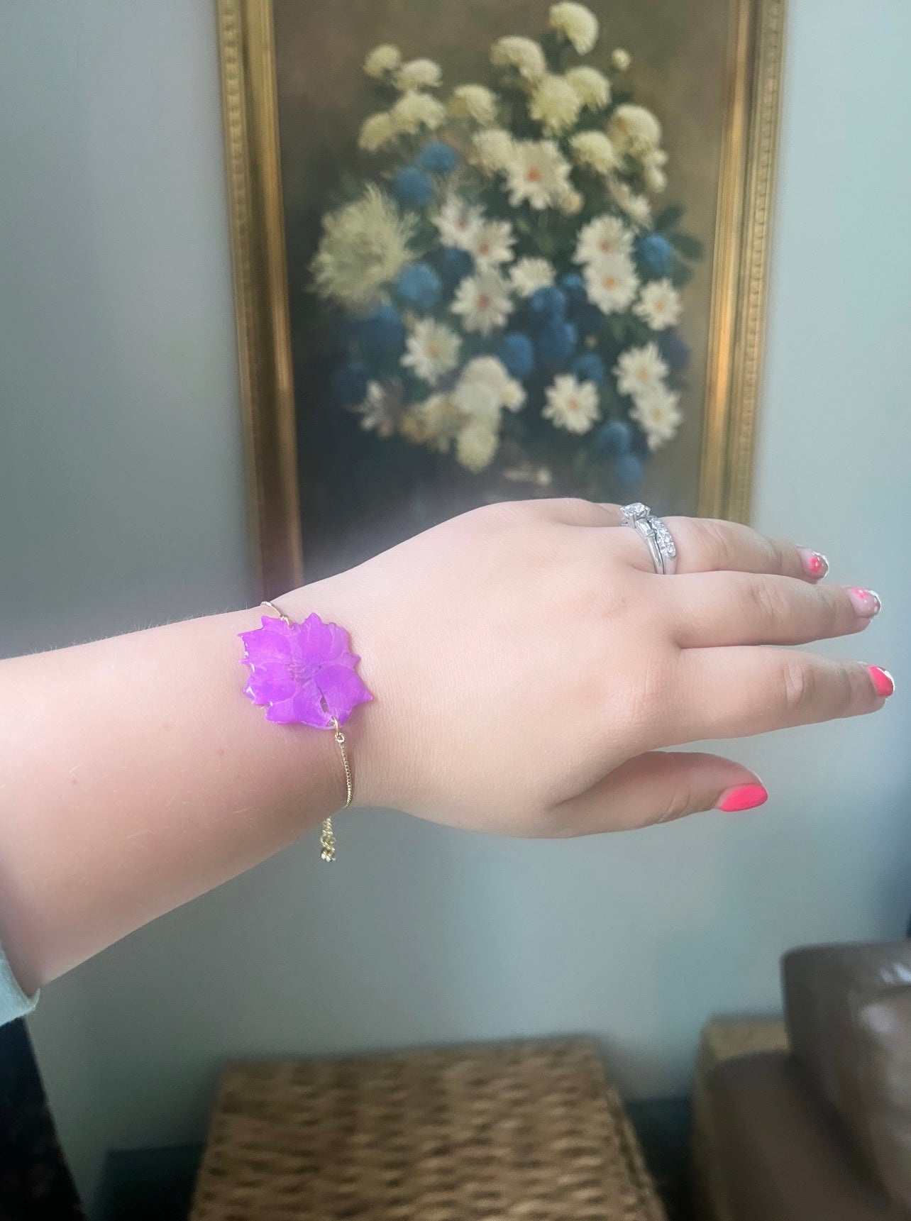 Purple Larkspur| Adjustable Bracelet